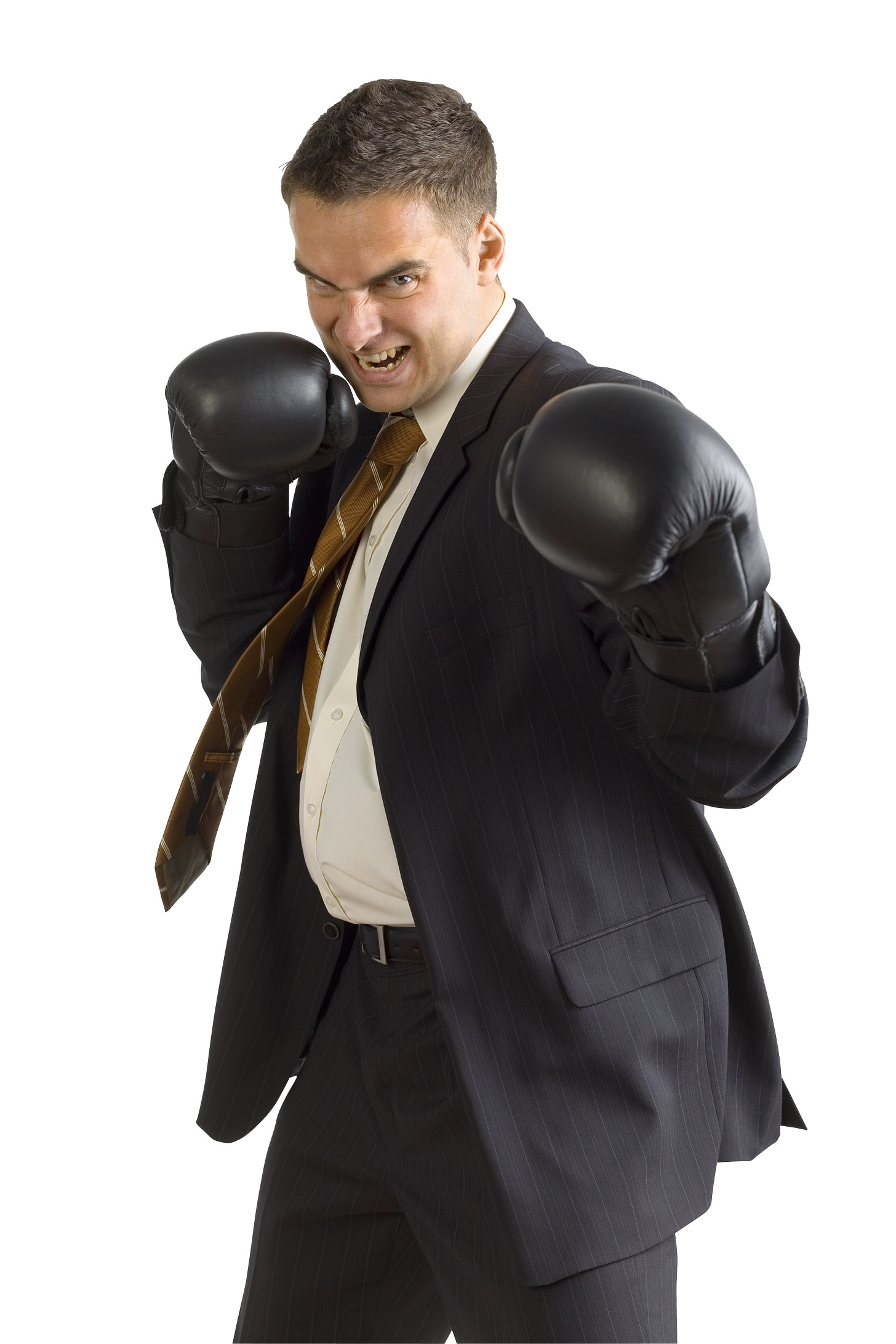businessman with boxing gloves